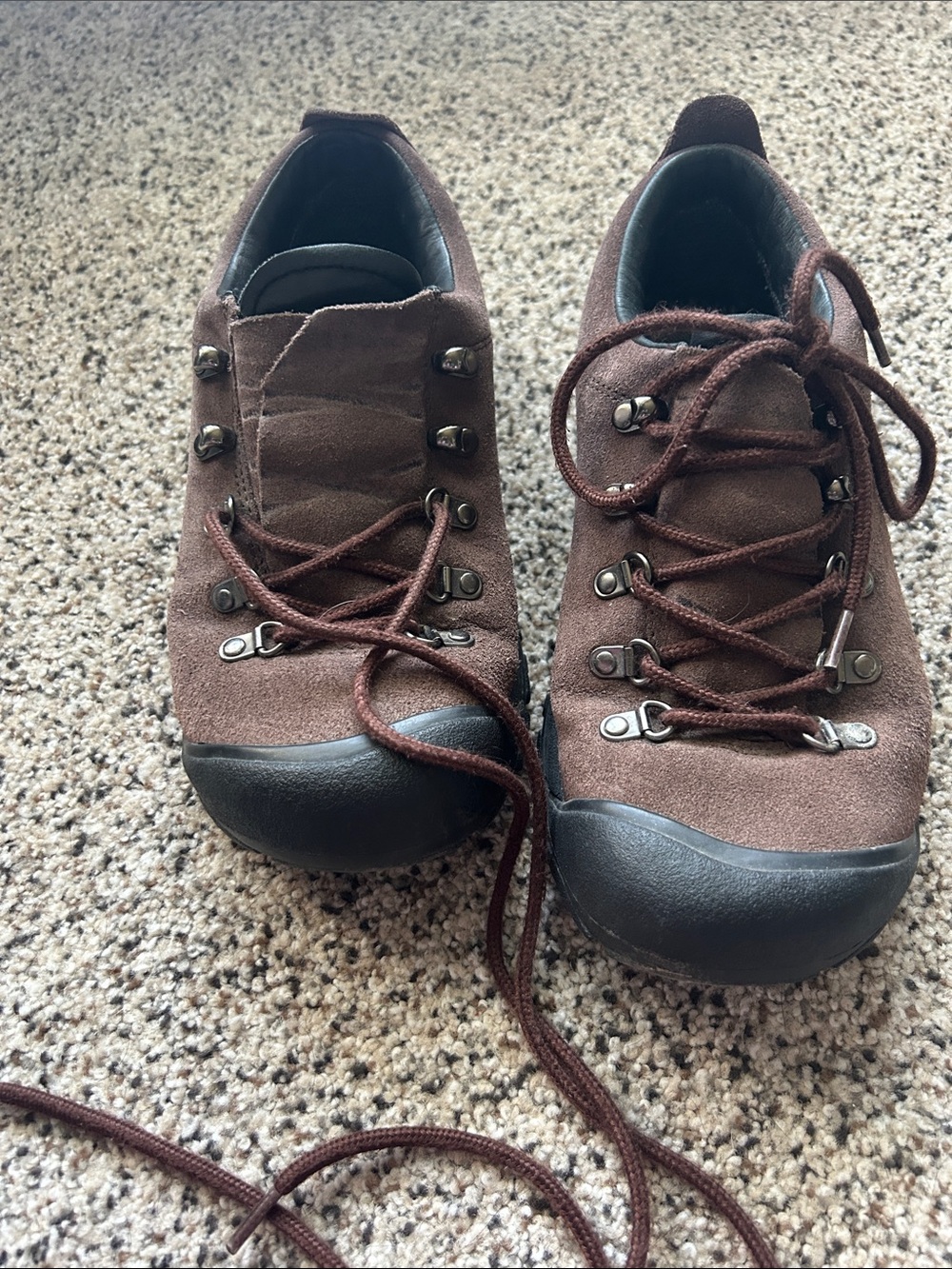 Keen Brown Suede Outdoor Lace-Up Shoes